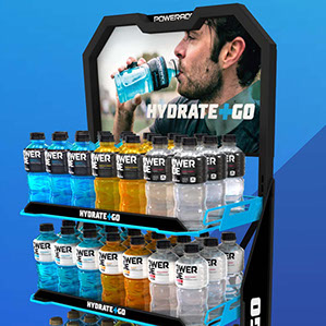 The PowerWedge beverage display by Profitmaster