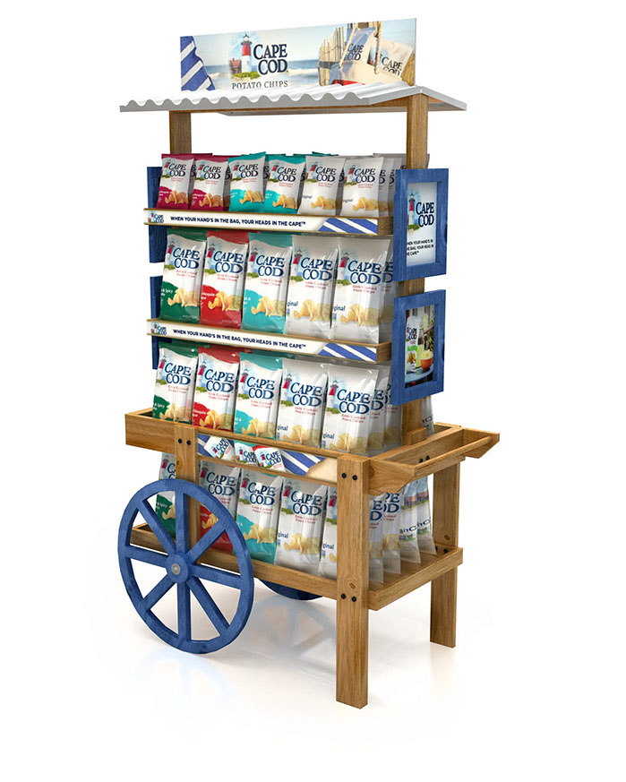 Cape Cod produce cart display