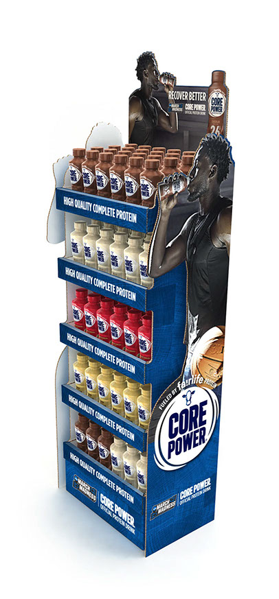 CORE Power custom beverage display