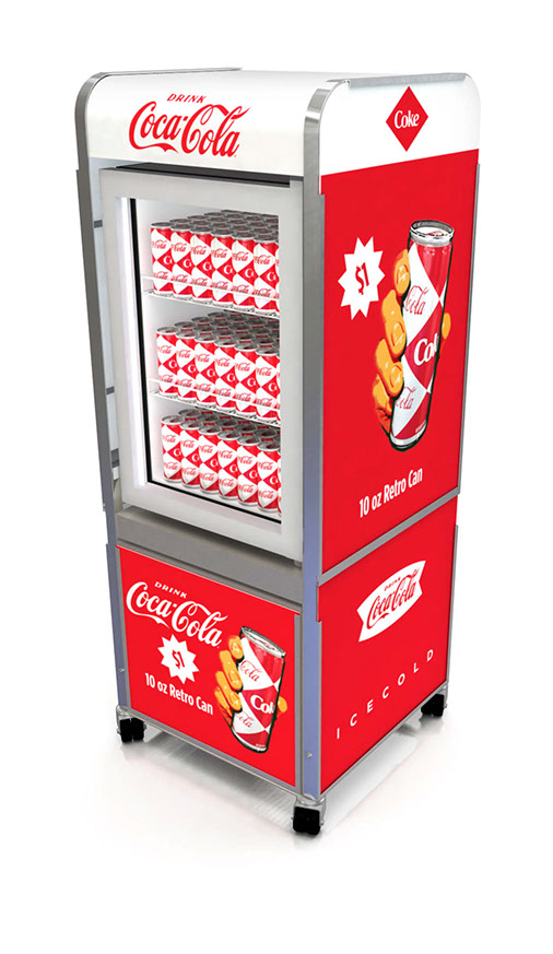 Zoom Cooler stand assembly with retro graphics